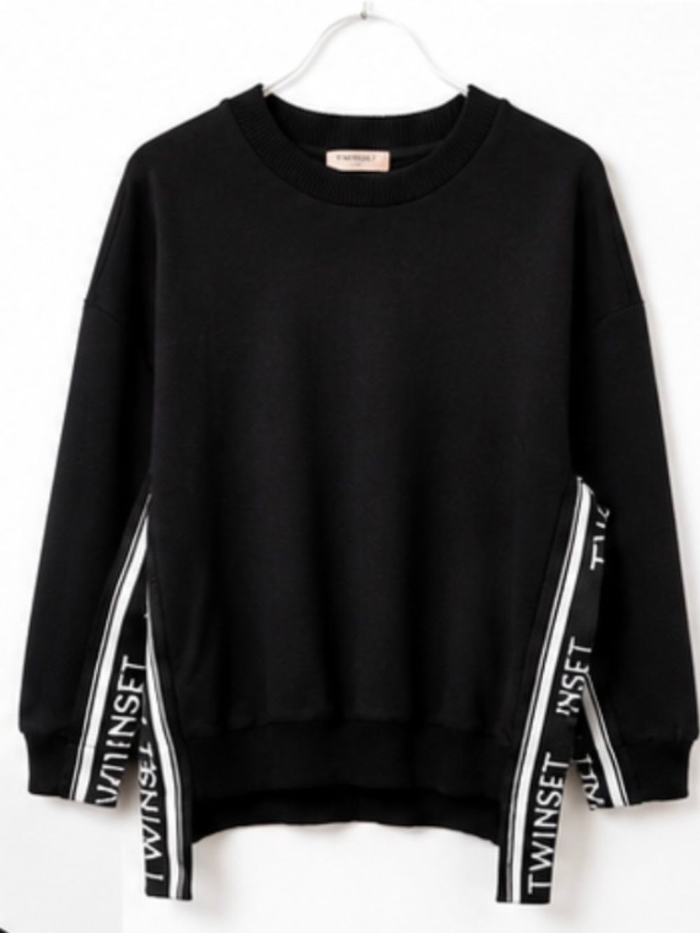 TWINSET Milano Women’s Red Logo Tape Sweatshirt – Size 44 – New Without Tags